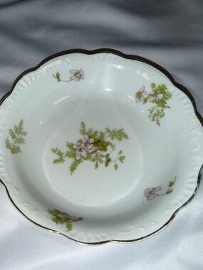 Winterling Bavaria Floral Berry Bowls Pink Rose Porcelain Cottagecore Set of 4